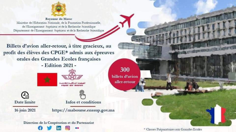 Concours-Fance: 300 élèves pourront bénéficier gratuitement d'un billet d'avion aller-retour