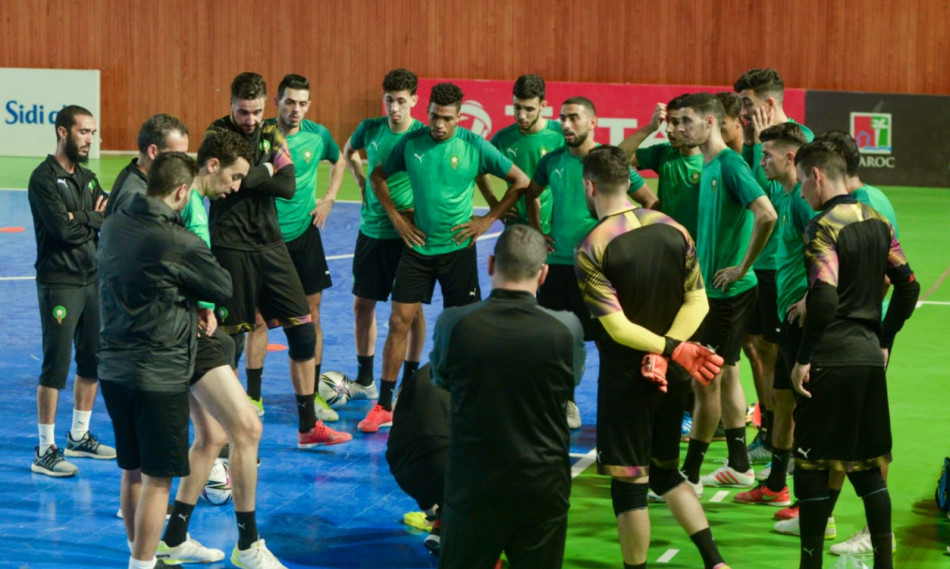 Futsal: première séance d'entrainement de l'équipe nationale