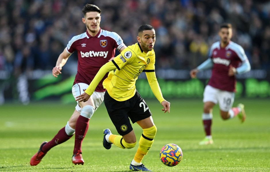 Hakim Ziyech brille contre West Ham 
