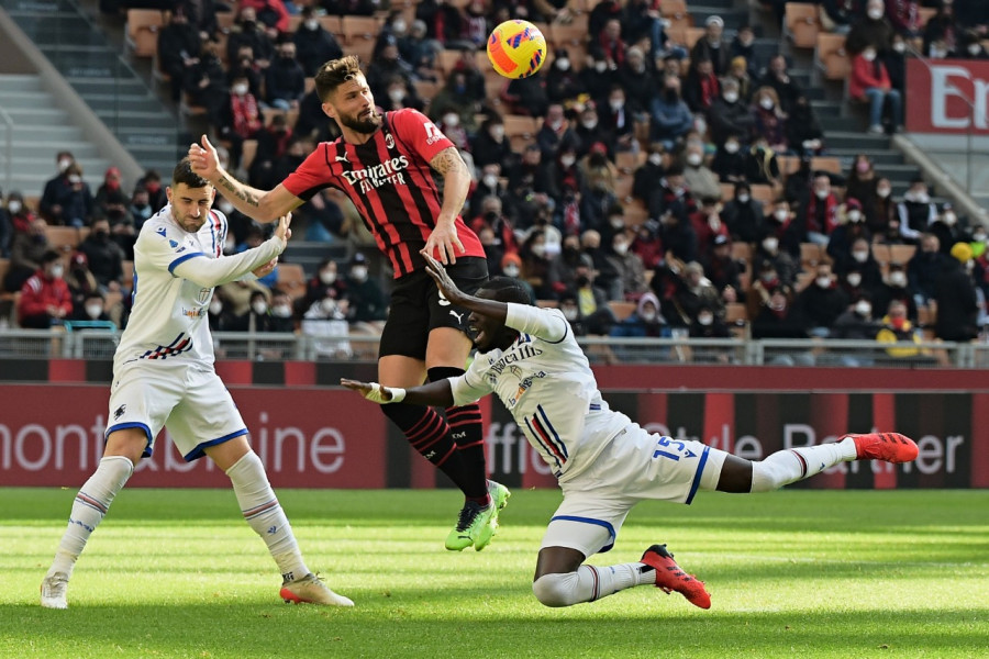 Italie: Milan provisoirement en tête en battant la Sampdoria