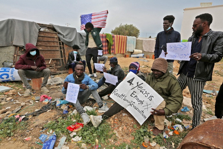 مهاجرون يحتجون في تونس ضد التهميش