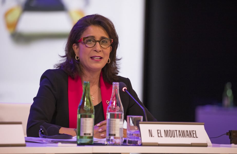 Nawal El Moutawakil assistante du tirage au sort de la CAN féminine 2022