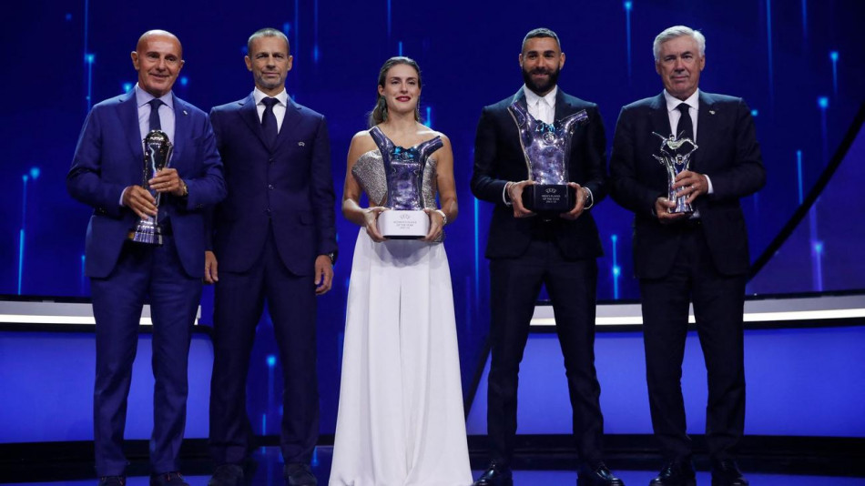 UEFA: une soirée de consécration pour Putellas, Benzema, Ancelotti et Sacchi