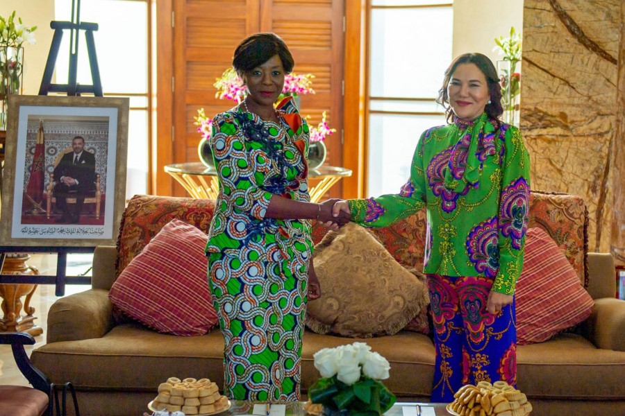 La Princesse Lalla Hasnaa reçoit la ministre congolaise de l'Environnement et du Développement durable