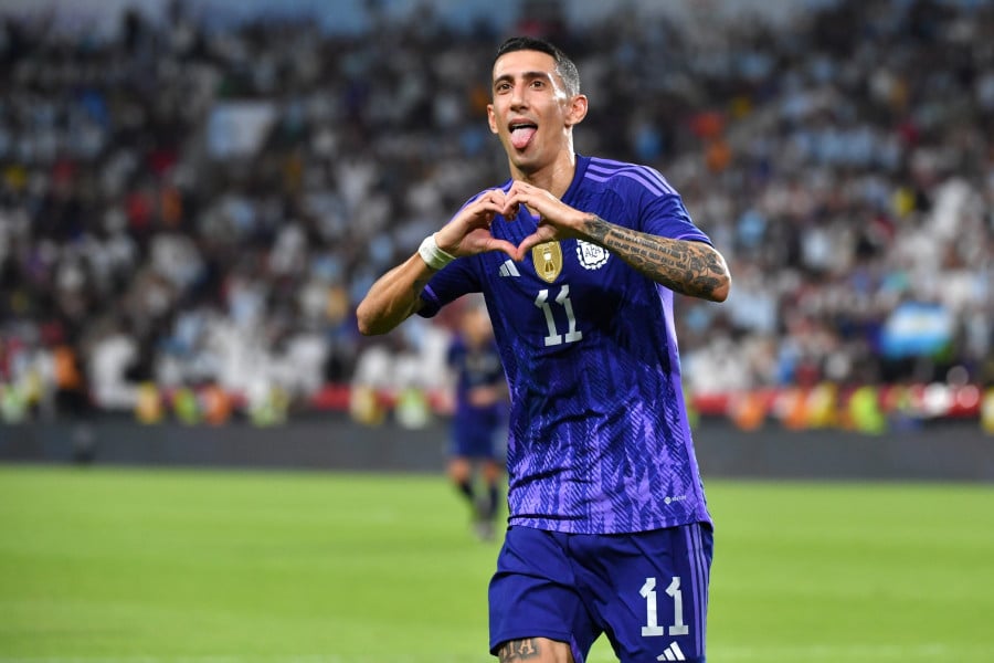 Argentine: Angel Di Maria, coeur avec les doigts