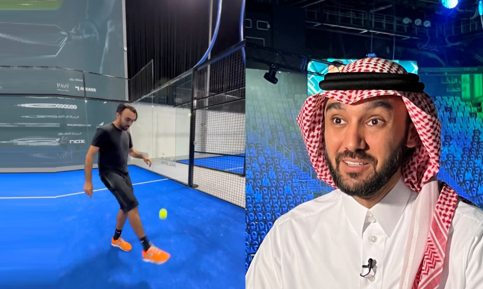 يداعب الكرة باحترافية .. وزير الرياضة السعودي يفاجئ الجميع 
