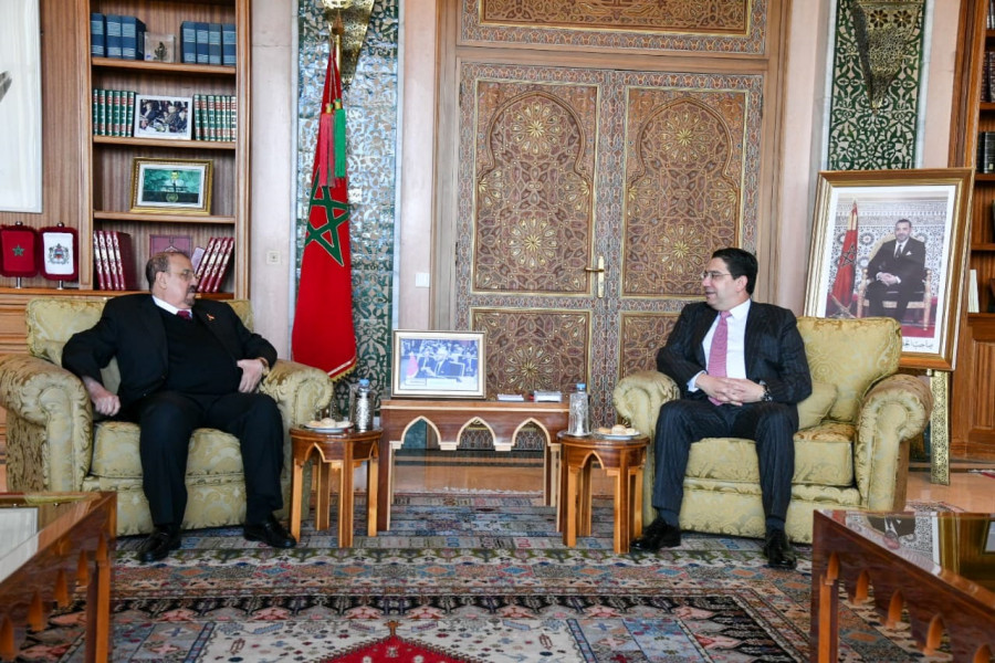 ناصر بوريطة يتباحث مع رئيس مجلس النواب اليمني