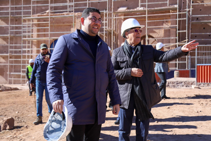 Toufiq et Bensaid s'enquièrent du projet de réhabilitation de la mosquée de Tinmel