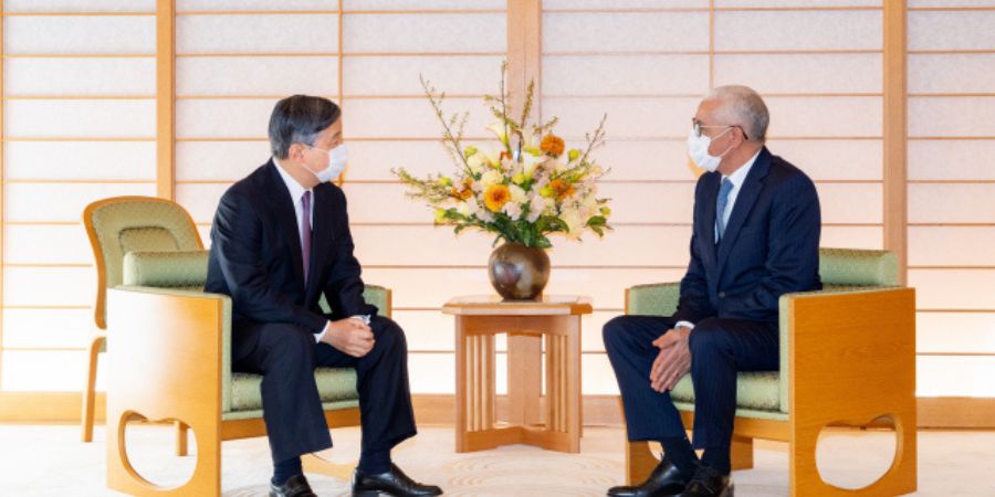 L'Empereur du Japon reçoit le président de la Chambre des représentants