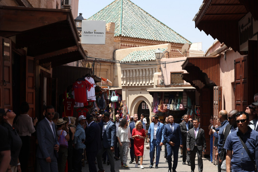 Marrakech: La Première Dame des Etats-Unis visite la Médersa Ben Youssef