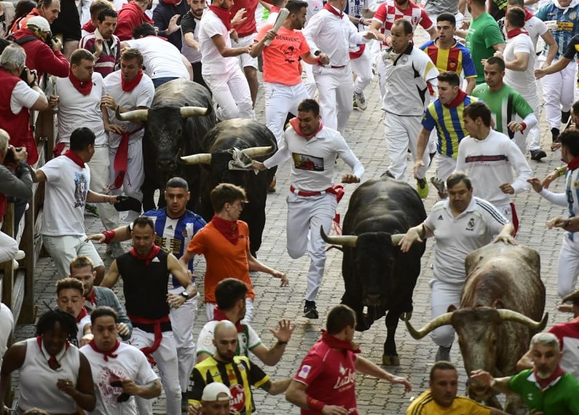 Espagne: 35 blessés au total lors des lâchers de taureaux de la San Fermin