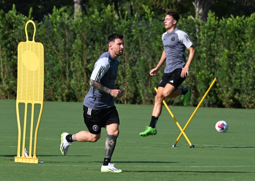 Premier entraînement de Messi sous la chaleur de Miami