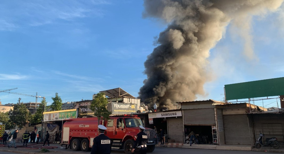 الدار البيضاء .. حريق في سوق "درب غلف"
