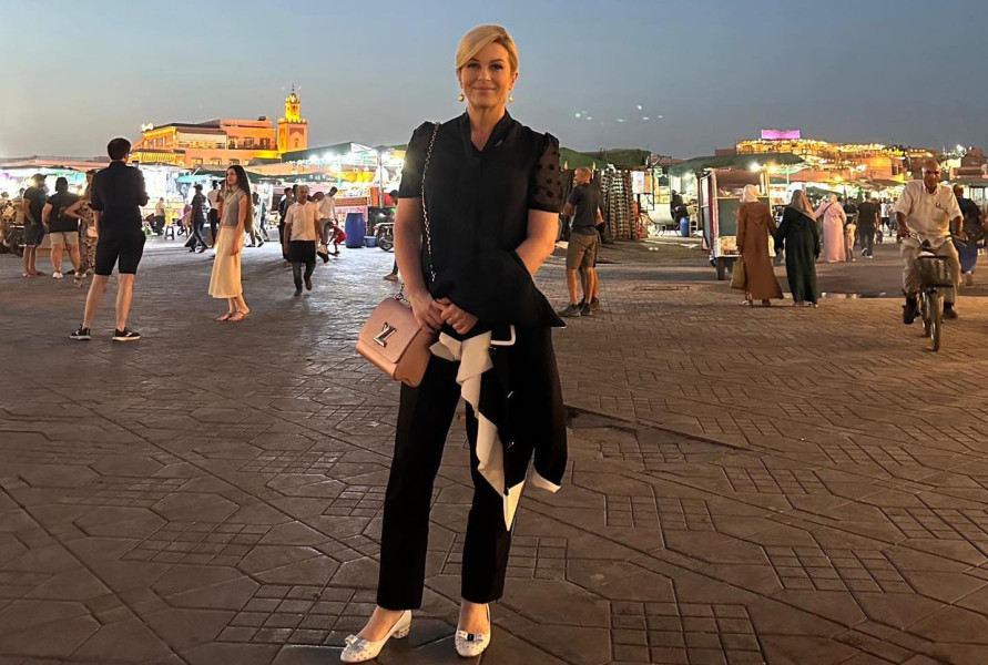 L’ex présidente de la Croatie profite de ses vacances à Marrakech