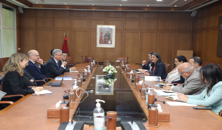 Nadia Fettah s'entretient avec le Vice-Président de la Banque mondiale pour la région MENA Ferid Belhaj