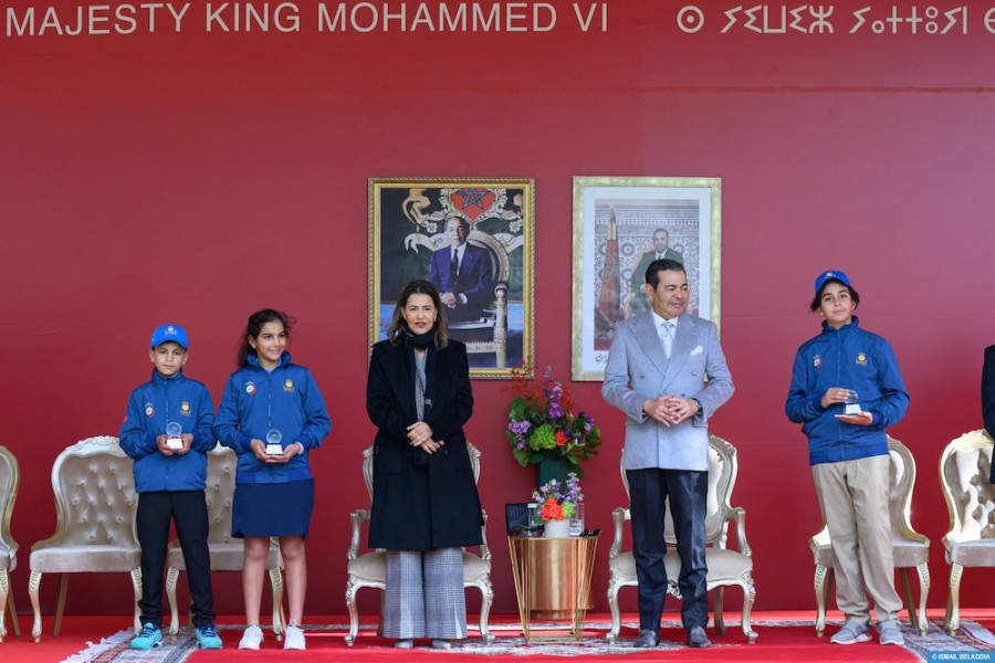 Trophée Hassan II/Coupe Lalla Meryem de golf : LL.AA.RR le Prince Moulay Rachid et la Princesse Lalla Meryem président la cérémonie de remise des prix