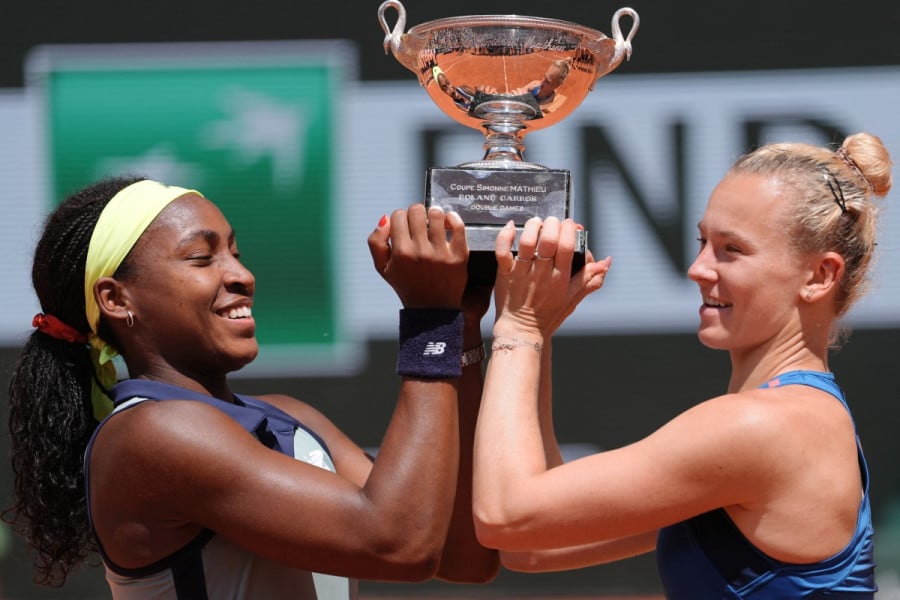 US Coco Gauff and Czech Republic's Katerina Siniakova