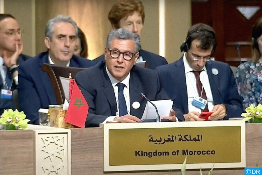 Akhannouch: le Maroc, sous le leadership de SM le Roi, réitère son soutien à toute initiative visant l'instauration d’un cessez-le-feu durable à Gaza