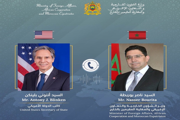 Entretien téléphonique entre Nasser Bourita et Antony Blinken
