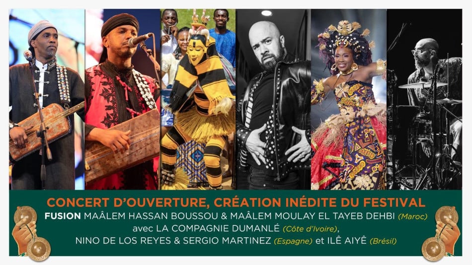 Ouverture du Festival Gnaoua: fusion inédite entre 3 cultures classées au patrimoine immatériel de l’UNESCO