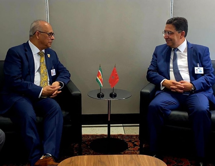 M. Bourita s'entretient à New York avec son homologue du Suriname