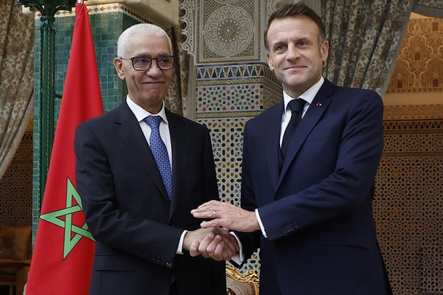  Le Président français Emmanuel Macron reçoit M. Talbi Alami
