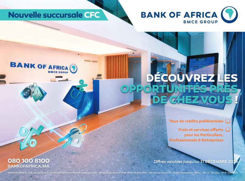 Bank Of Africa installe une première succursale à CFC