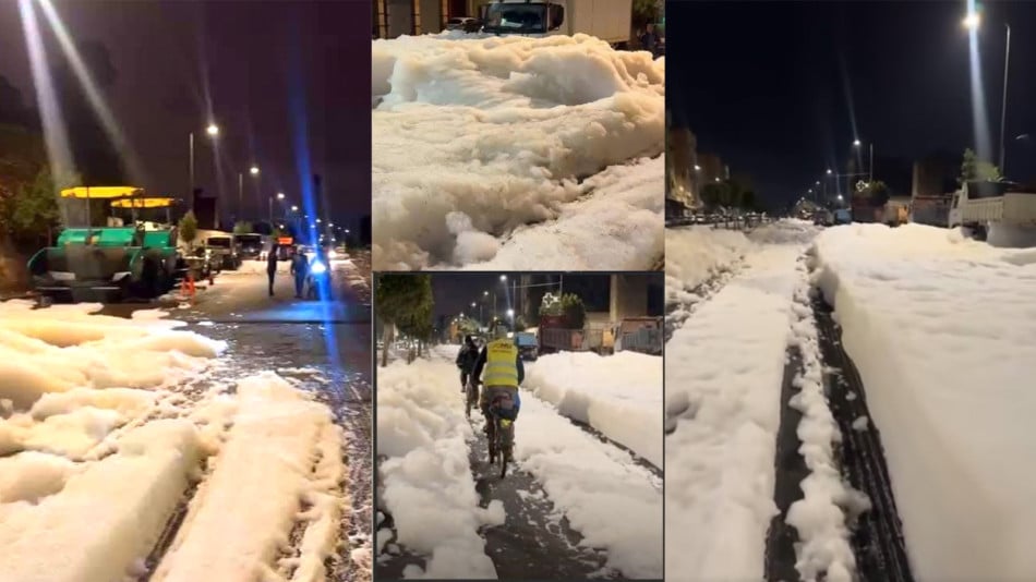 Une mousse étrange recouvre une rue de Sidi Bernoussi, une enquête a été lancée 