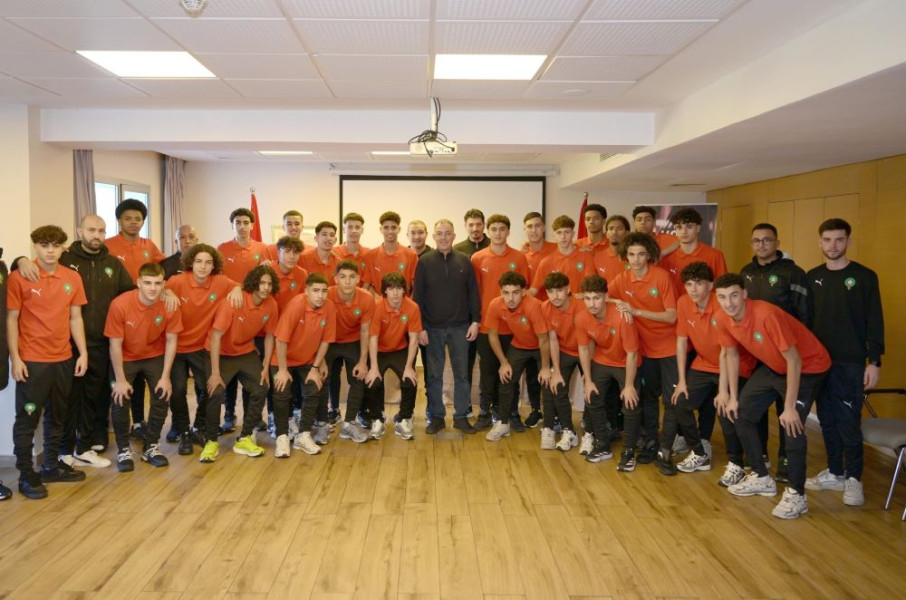 CAN U17: les Lionceaux de l'Atlas U17 reçus par Fouzi Lekjaa 