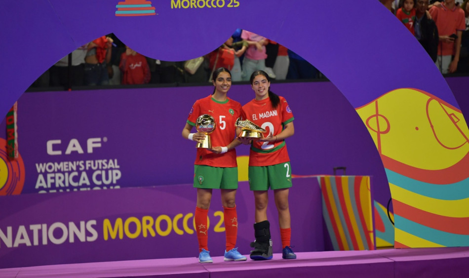تتويج خاص لجاسمين دمراوي وضحى المدني في كأس إفريقيا للفوتصال 