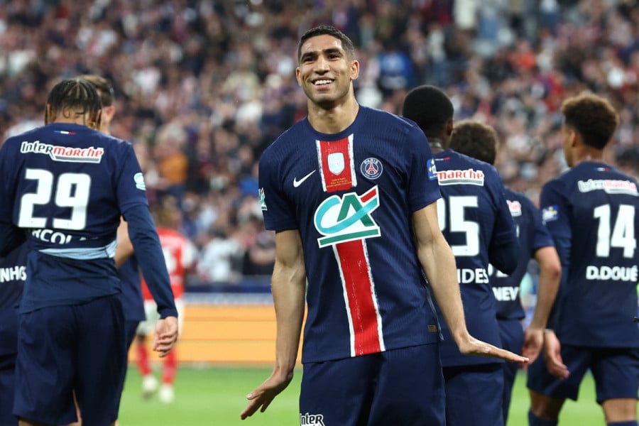 Coupe de la France : Hakimi buteur, le PSG remporte le titre