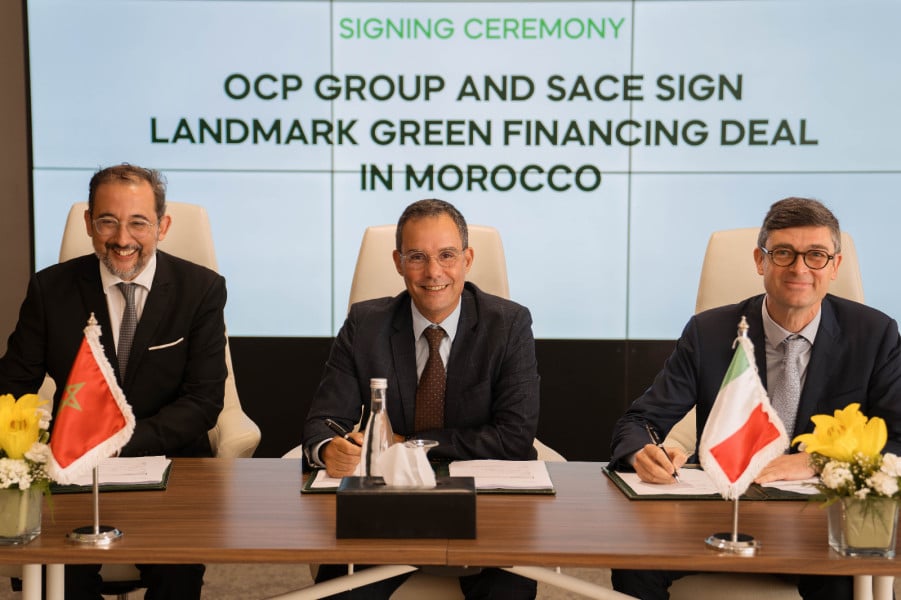 Le Groupe OCP et SACE signent un accord majeur de financement vert au Maroc
