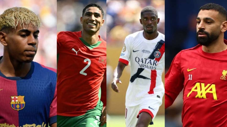 ديمبيليه وحكيمي وصلاح وجمال