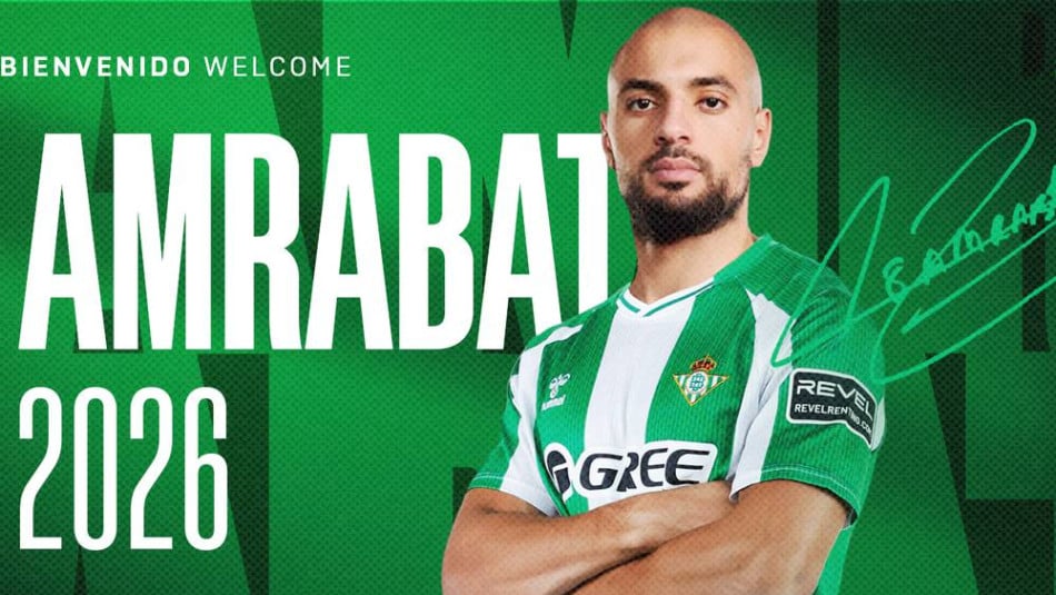 Sofyan Amrabat rejoint le Real Betis en prêt jusqu’à la fin de saison