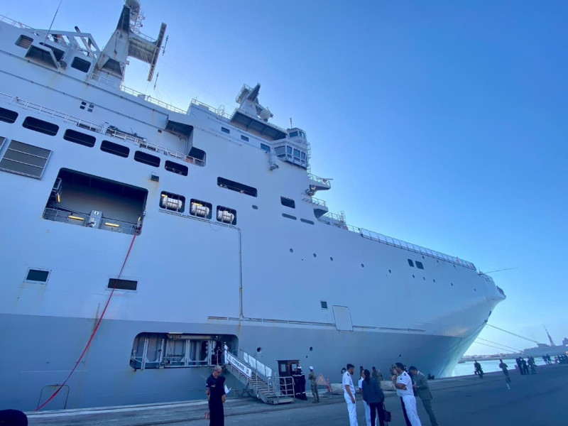 Escale du porte-hélicoptères amphibie Tonnerre e à Casablanca