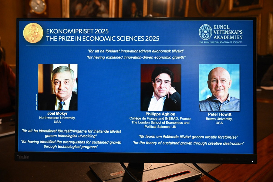 Le Nobel d'économie 2025 attribue à un trio pour leurs travaux sur la croissance et l'innovation