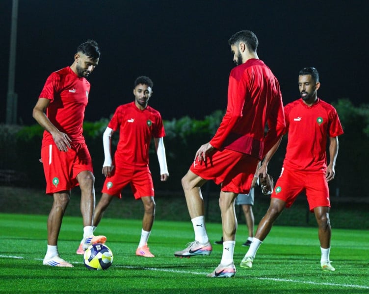 Le Maroc A’ boucle ses préparatifs avant d’affronter les Émirats en demi-finale de la Coupe Arabe