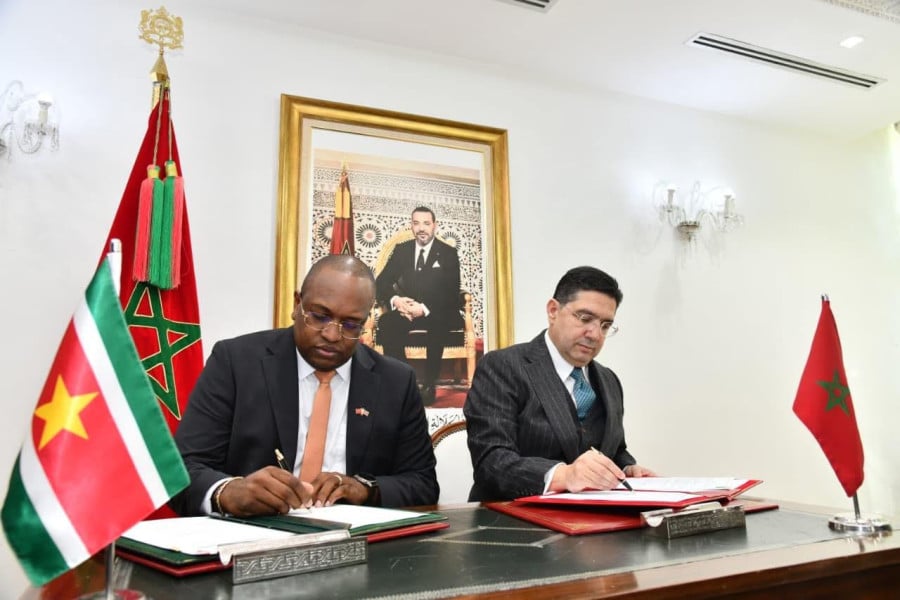 Le Suriname salue les initiatives Royales pour les pays africains de l’Atlantique et du Sahel et exprime sa profonde gratitude envers SM le Roi Mohammed VI pour Sa vision d'une coopération Sud-Sud