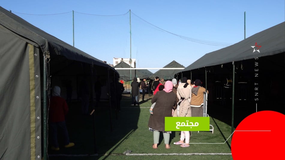 القصر الكبير-- خيام لإيواء المتضررين