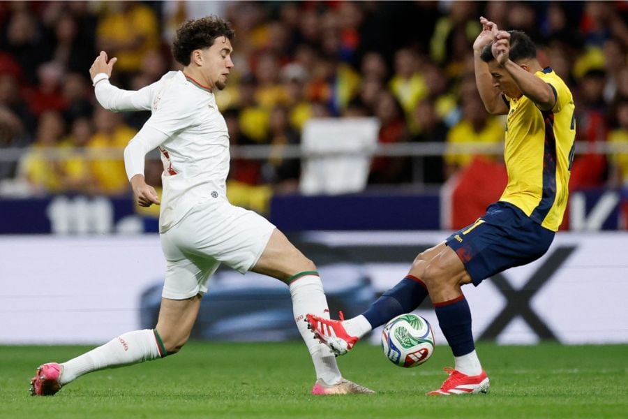 اللاعب نائل العيناوي من مباراة المغرب والإكوادور