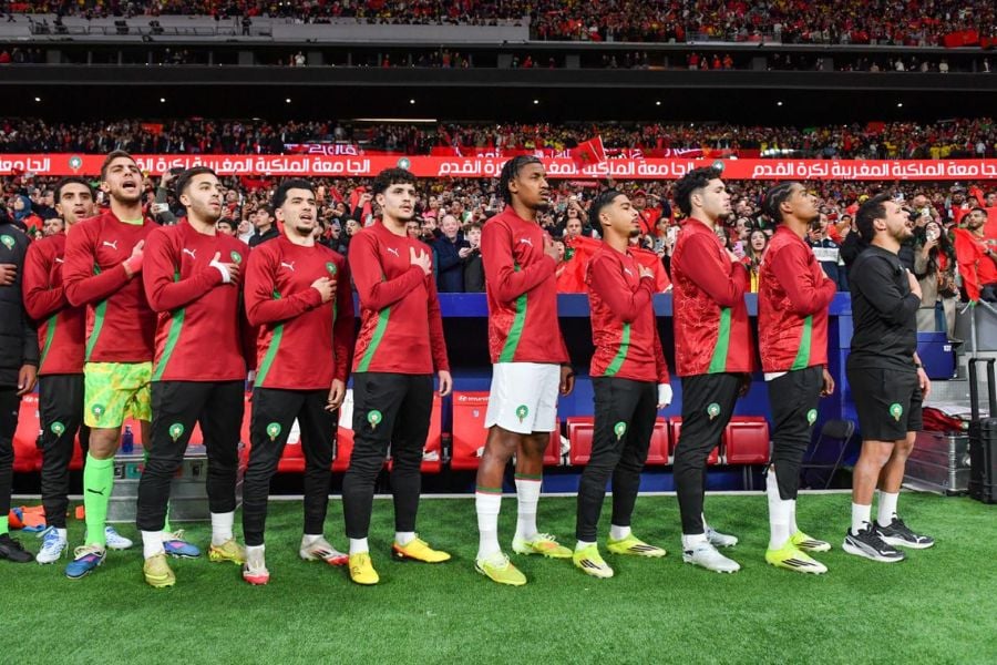 احتياطيو المنتخب المغربي في مباراة الإكوادور