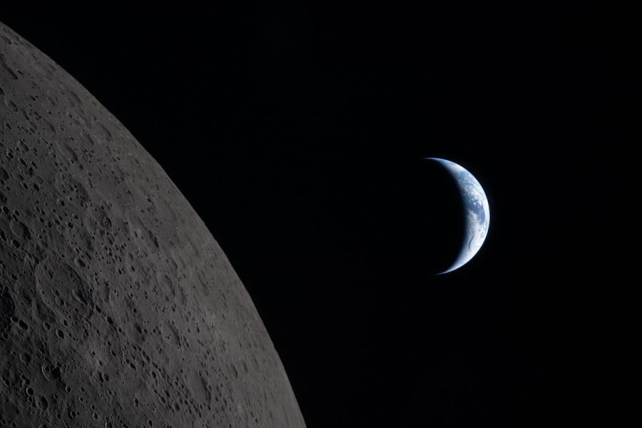 La Nasa publie la photo d'un coucher de Terre prise par les astronautes d'Artémis