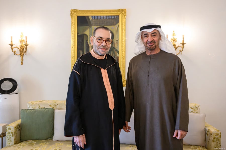 صاحب الجلالة الملك محمد السادس نصره الله وصاحب السمو الشيخ محمد بن زايد آل نهيان