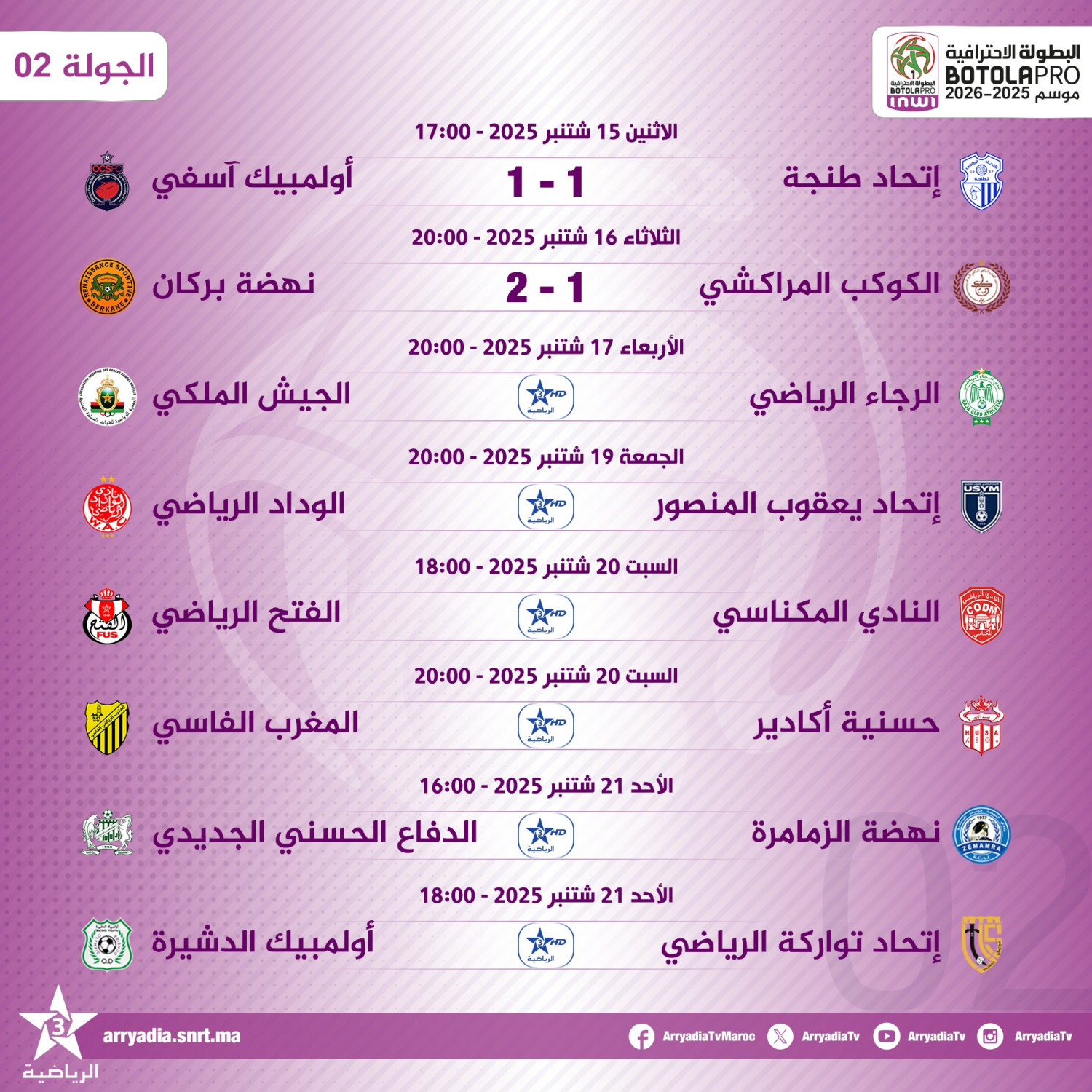 برنامج الجولة الثانية