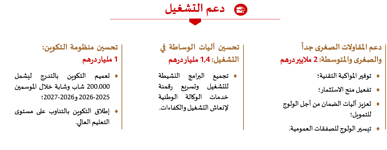 دعم التشغيل