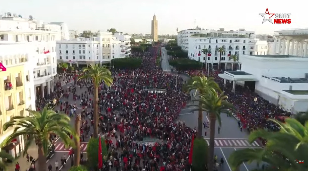 استقبال كبير من الجماهير المغربية للمنتخب الوطني