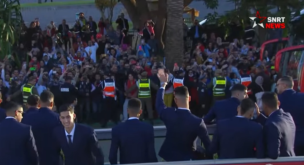 استقبال كبير من الجماهير المغربية للمنتخب الوطني