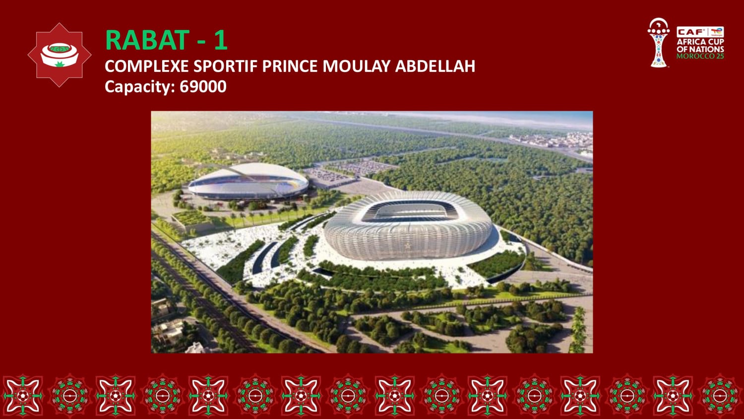 COMPLEXE SPORTIF PRINCE MOULAY ABDELLAH  Capacity 69000