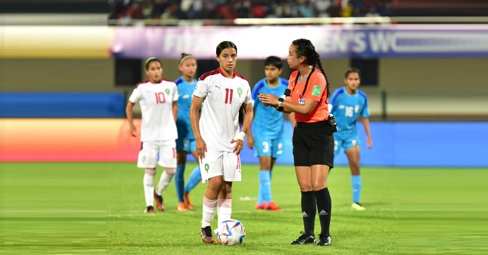ضحى المدني تستعد لتحرز أهول هدف للمنتخب المغربي في المونديال