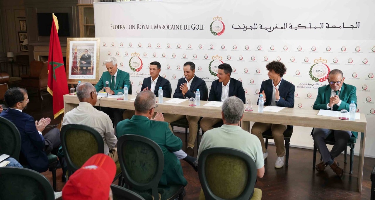 من الندوة الصحفية احتفاء بالمنتخب الوطني المغربي للغولف 